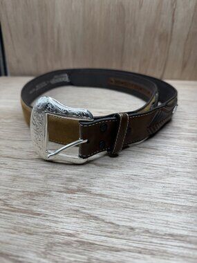 Nocona Belt Co Men's Brown Genuine Leather Western Belt Size 40 Vintage N2450744